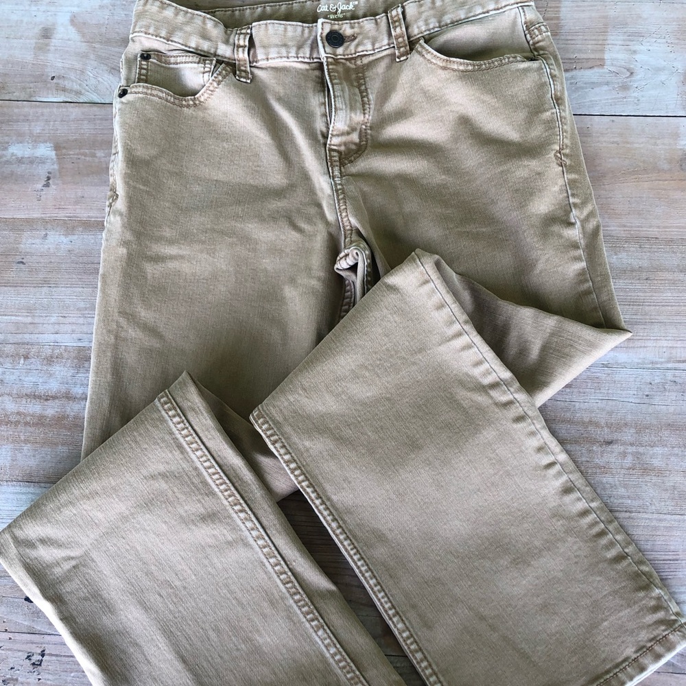 Cat and Jack Khaki Denim Jeans Size 16 boy
